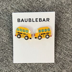 NWT BaubleBar Yellow School Bus  Earrings